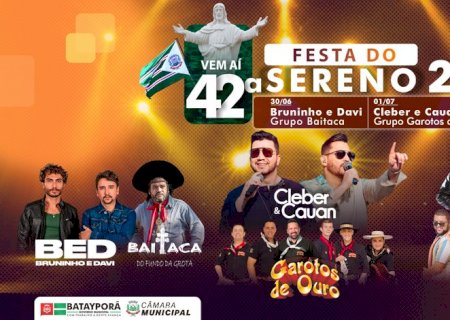 Batayporã: 42º Festa do Sereno inicia hoje, 30  com bailão e sertanejos, praça de alimentação, parque de diversão e outras atrações