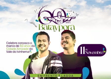 Batayporã: Chegou o dia do  show sertanejo de Henrique e Diego