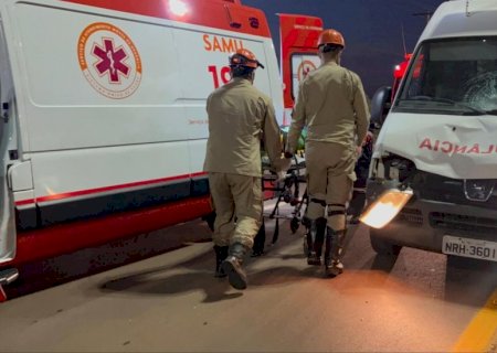 Jovem é atropelada por ambulância e arremessada a 50 metros quando atravessava avenida em MS