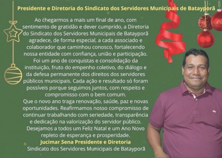 Mensagem do SIMSENB Batayporã