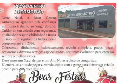 Mensagem da Ricar Centro Automotivo