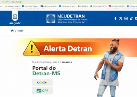 Consulta sem login? Desconfie: site oficial termina em gov.br e pagamentos só para destinatário Detran-MS