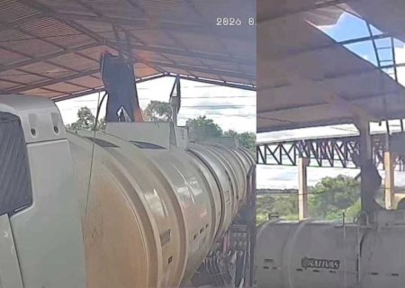 Funcionário de lava-jato fica ferido em explosão de caminhão-tanque em Campo Grande
