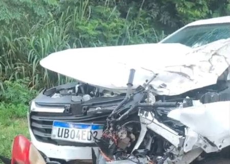 Acidente entre moto e caminhonete na BR - 163 deixou uma vítima fatal