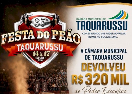 Com apoio da Câmara, Festa do Peão de Taquarussu terá portões abertos para a população