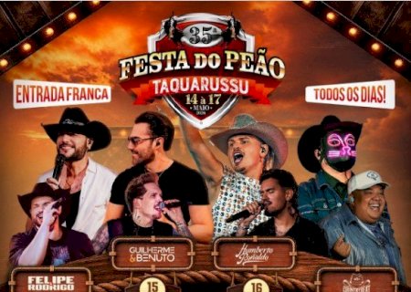 35ª Festa do Peão de Taquarussu começa hoje e promete movimentar toda a região com portões abertos