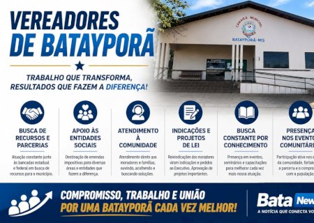 Vereadores de Batayporã se destacam pela atuação em busca de recursos, parcerias e melhorias para a população