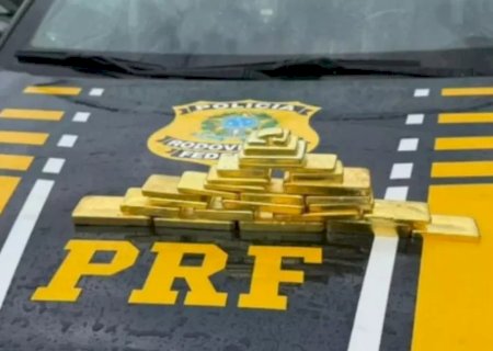 PRF apreende 15,5 quilos de ouro ilegal avaliados em R$ 10 milhões