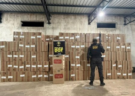 DOF descobre depósito clandestino e apreende 22,5 mil pacotes de cigarros