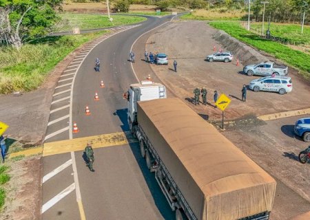 Helicóptero e policiais de dois estados reforçam operação na divisa de MS com São Paulo