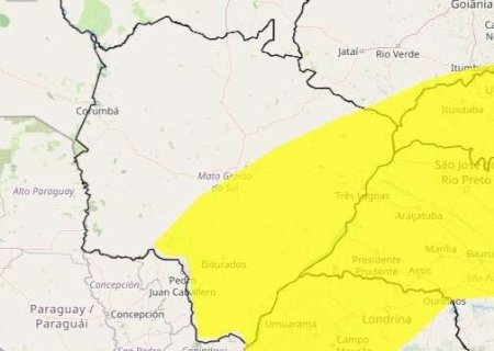 Inmet emite alerta de tempestade com risco de granizo para 57 cidades de MS