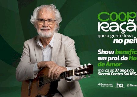 Show de Renato Teixeira marca jantar solidário em apoio ao Hospital de Amor de Dourados