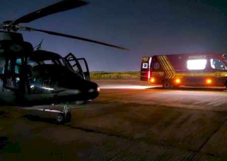 Trabalhador ferido após desentendimento em fazenda no norte do Pantanal é resgatado de helicóptero