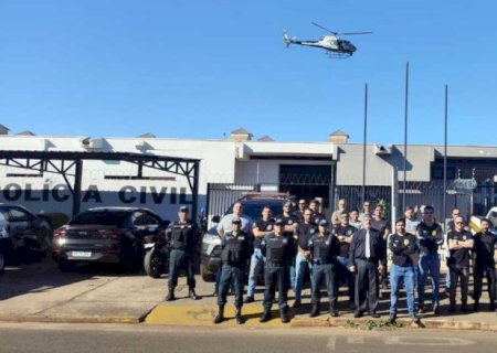 Helicóptero é usado em operação que prendeu cinco em Paranaíba
