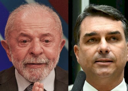 A distância entre Lula e Flávio Bolsonaro nas últimas pesquisas eleitorais para a Presidência