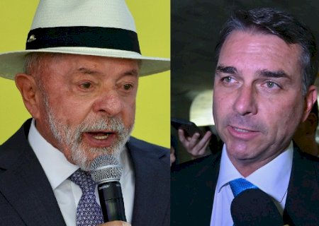 A distância entre Lula e Flávio Bolsonaro nas últimas pesquisas presidenciais