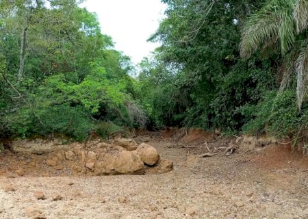 Natureza pede socorro: Estiagem faz trecho do rio da prata secar completamente em quatro dias