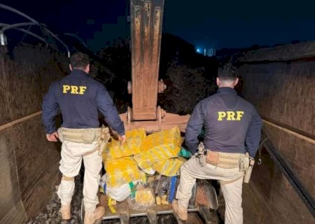 PRF flagra 3,4 toneladas de maconha em carreta e motorista é preso