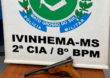 Ivinhema: Polícia Militar prende homem de 32 anos por posse ilegal de arma de fogo