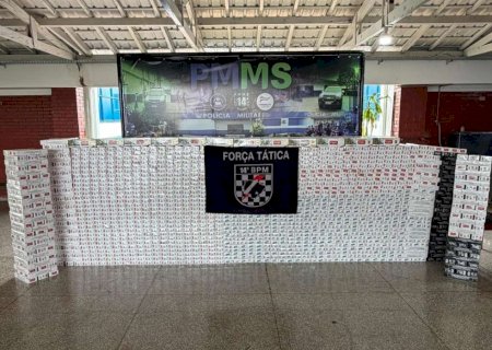 Força Tática apreende mais de 1,6 mil pacotes de cigarros de contrabando na MS-276