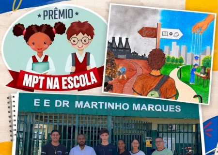 Aluno de Taquarussu é finalista estadual do Prêmio MPT na Escola 2026