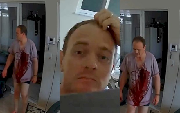 Imagens chocantes mostram discussões e frieza de feminicida ensanguentado após matar a esposa e esfaquear a filha em Lucas do Rio Verde